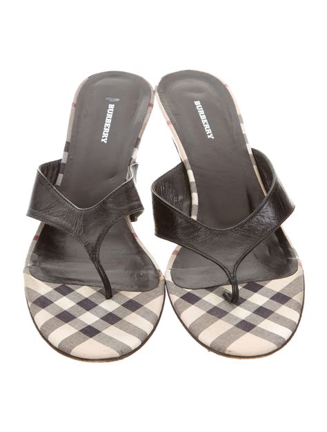 navy burberry slides|Burberry slide sandals.